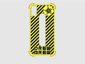 v6 drew brew construction style iphone xs max case mobile bumper holder 10 3d print model - Mito3D