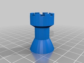 chess rook test mıknatıs delik 3d print model - Mito3D