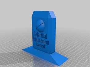 galactical achievement award 3d Drucker Zubehör 3d print model - Mito3D