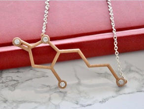 whiskey rhinestone necklace jewelry alcohol chemistry molecule tinkercad