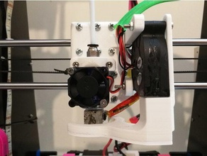 anet a8 v6 china bowden carriage no changes firmware 3d printer parts upgrade extruder mount clone cooling duct e3d hotend fan 3d print model - Mito3D