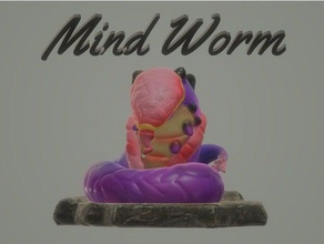 mind worm toys games dnd miniature dungeons dragons mindflayer purple 3d print model - Mito3D