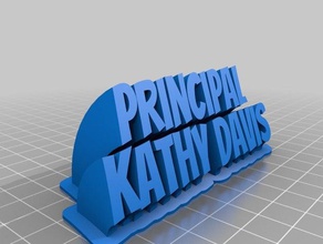principal office customized 3d print model - Mito3D