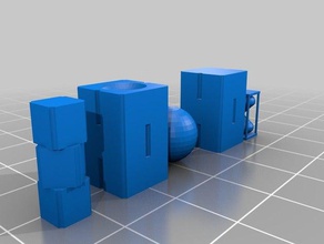 pyramid pillar group 3d printing 3d print model - Mito3D