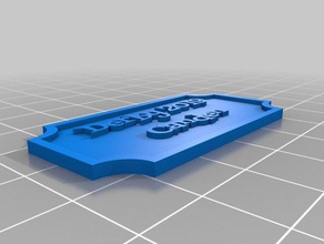 derby trophy tag 2019 decor customized 3d print model - Mito3D