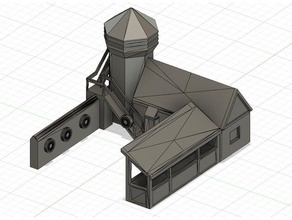 age empires 2 aoe2 Bogenschießanlage behoben Gebäude Strukturen 3d print model - Mito3D
