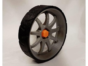b-robot lightweight low profile tire robotics arduino balancing rim wheel 3d print model - Mito3D