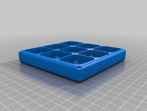 screw box 3x3 lid v1 tool holders boxes customized 3d print model - Mito3D