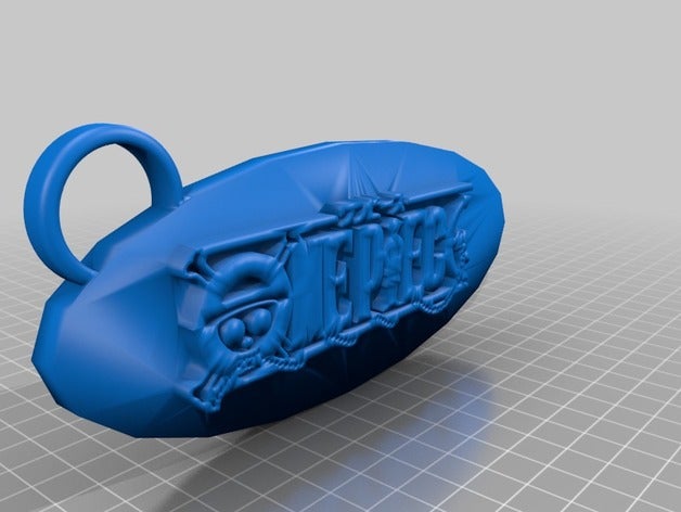 un pezzo la catena chiave di logo 2d arte 3D print model - Mito3D