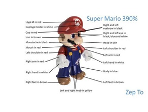 super mario scaled up 390 now all parts printable toys games 3d print model - Mito3D