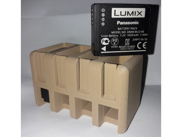 panasonic lumix battery pack snap box camera holder dmc gf7 dmc-gm1 dmw-blh7e gm5 gx7 lithium ionen akku 3D print model - Mito3D