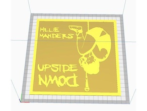 millie manders - solteiro (a de cabeça para baixo parede 2d Arte 3d print model - Mito3D