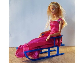 barbies sledge sled toys games 3d print model - Mito3D