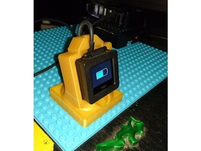 fitbit blaze charging cradle lego compatible base gadgets stand 3d print model - Mito3D