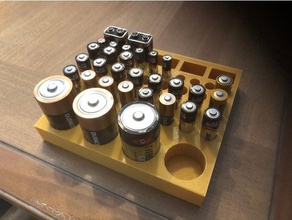 battery drawer organizer 3d printing 3d print model - Mito3D