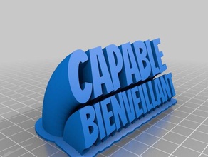 capable bienveillant office customized 3d print model - Mito3D