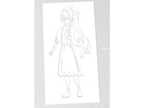 saki nikaido zombieland saga 2d art anime character girl franchouchou 3d print model - Mito3D