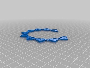 my customized text heart chain fashion 3d print model - Mito3D