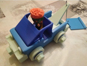 grua juegos desmontable coche de la grúa mecánica los juguetes perno juguete nia nio tuerca puzzle tornillo 3d print model - Mito3D