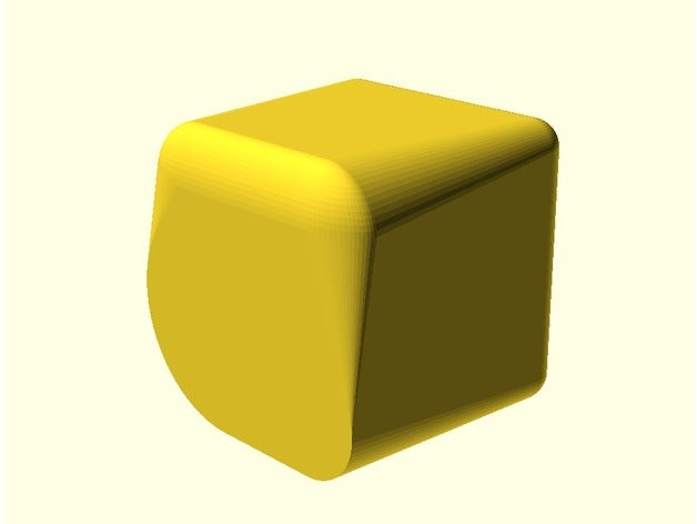rounded cube parts 3D print model - Mito3D
