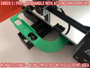 ender pro 3 yatak aksiyon kamerası montaj kolu 3d yazıcı aksesuarlar parçaları kamera yüksek Dağı tripod üçayak 3d print model - Mito3D