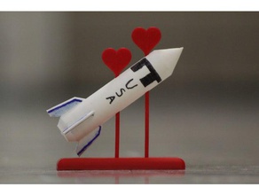 love rockets sculptures art heart valentine valentines day 3d print model - Mito3D