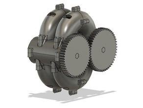 toroidal opposed piston engine models concept connecting rod crankshaft gear gears 3d print model - Mito3D