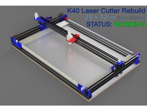 k40 reconstruir original gabinete 12x24in área de corte máquinas-ferramentas 3d print model - Mito3D
