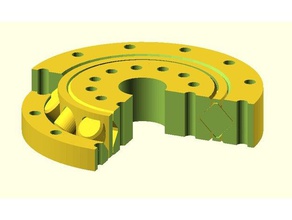slew bearing crossed cylinder rollers flexible parameters parts ball bearing bearings customized openscad parameterized parametric printable bearing robus robust roller bearing