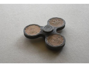 moneta fidget spinner edizione di hong kong i giocattoli giochi le monete giocattolo 3d print model - Mito3D