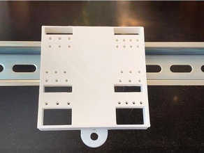 rail din breakout board cas de test l'électronique adafruit monté sur sparkfun 3d print model - Mito3D