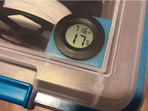 hygrometer holder sterilite dry box v2 3d printer accessories 3d print model - Mito3D