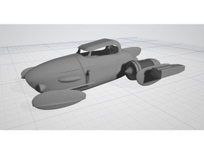 hover hot rod vehicles classic futuristic hotrod hovercraft retro 3d print model - Mito3D