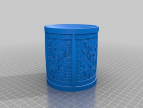 leafy ancient candle holder decor 3d print model - Mito3D