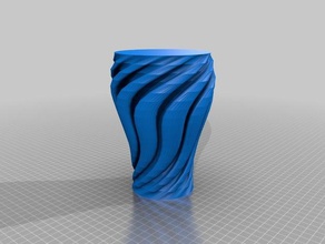 my customized rippled vase factory decor 3d print model - Mito3D
