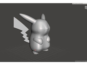 pokemon pikachu organic creatures figure figurine high poly shape figures go toy 3d print model - Mito3D
