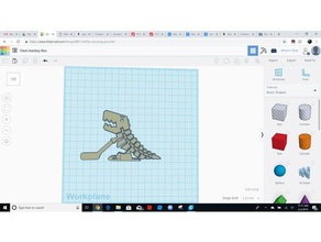 flexi-hockey-rex - Spielzeug Spiele artikuliert controller dino Dinosaurier flexibel Torwart goalie-Maske Eis Eishockey Partitur 3d print model - Mito3D