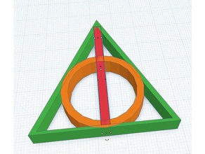 deathly hallows accessories fidget spinner harry potter 3d print model - Mito3D
