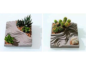 macetero desnivel terreno decor flower pot maceta uneven floor prints 3d print model - Mito3D