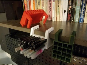 customizable shelf pen holder office customizer pencil 3d print model - Mito3D