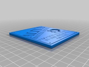 alita de la placa signos logotipos personalizado película proposición los puntales 3d print model - Mito3D