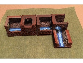 underground tunnel miniature tiles wo openlock toys games dungeon dungeons dragons fantasy gaming miniatures 28mm pathfinder rpg tabletop terrain wargaming 3d print model - Mito3D