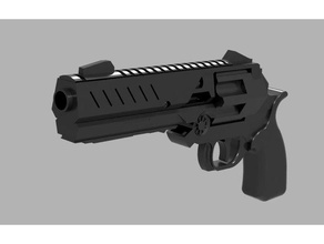 sci-fi revolver oggetti di scena epico futuristico la pistola cannone a mano il fucile scifi 3d print model - Mito3D