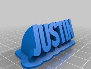 justin office personalizzato 3d print model - Mito3D