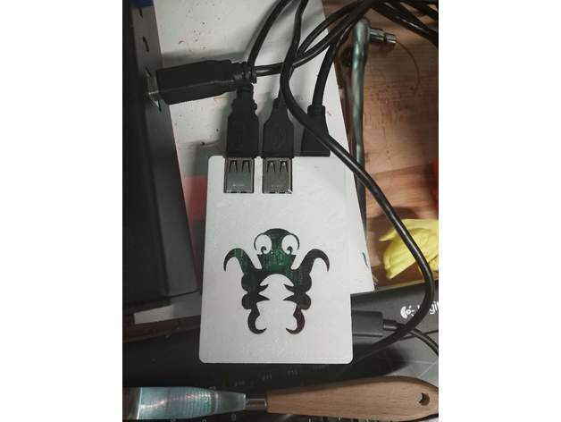 raspberry pi 3 cas pas de vis octoprint logo 3d l'imprimante accessoires les pieuvres 3D print model - Mito3D