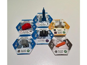 Gebäude Token suburbia - Spielzeug Spiel Zubehör Brettspiel boardgames 3d print model - Mito3D