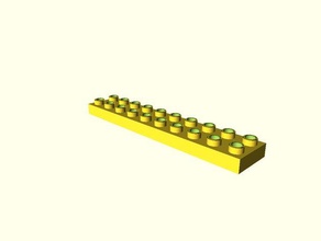 optimize edilmiş parametrik lego Çift ya da tuğla inşaat oyuncaklar 3d print model - Mito3D