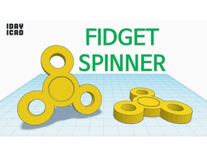 1gün 1cad fidget spinner oyuncaklar oyunlar 1day1cad 3d print model - Mito3D