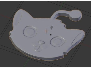 reddit modtools kitteh keychains cat cute flat small 3d print model - Mito3D