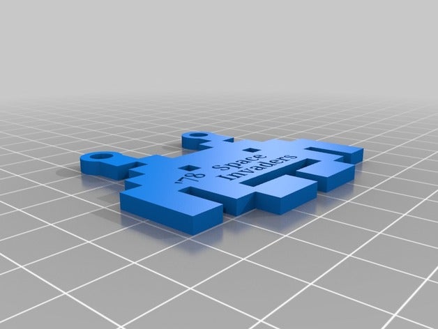 space invaders 78 keychains 3D print model - Mito3D